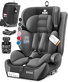 KIDIZ® Autokindersitz Kinderautositz mit Isofix Gruppe 1+2+3 9-36 kg 5-Punkt-Sicherheitsgurt, Autositz, Kindersitz, Einstellbare Kopfstütze | Mitwachsende Sitzerhöhung 1-12 Jahre, Stabil und Sicher