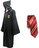 ZJSJRJ Harry Potter Jugend/Erwachsene Robe Gryffindor Kostüm Party Cosplay SM XL - Schwarz - M
