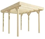 Wood & Play Garagenunterstand aus Holz - Dakota I - Hochwertige Verarbeitung - Selbstmontage - Stabil und langlebig - Solide Basis - Vielseitig einsetzbar - 360 x 500 cm - 12 x 12 x 290 cm Pfosten
