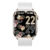Ice-Watch - ICE smart 2.0 Rose-Gold White - Rosafarbene Connected Watch mit weißem Silikonarmband für Frauen - 022537 (1,96 inch)