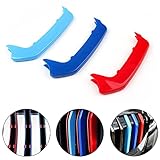 Pengchen Kompatibel mit BMW 3er E90 318i 320i 325i 330i 335i 2003-2008 3 Farbe Front Kühlergrille Streifen Trim Nieren Kühlergrill Kappe Schnalle 1 Satz(12 Beam)