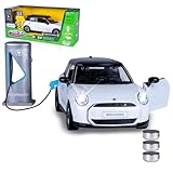 JAMARA 402620 Mini Cooper Diecast 1:28 inkl. Knopfzellen - Modellauto Spielzeug, Kinder Car, Model Miniatur Fahrzeuge, Geschenkidee Kids, Türen Manuell öffnen/schließen, LED Licht