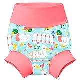 Splash About Unisex-Baby Neue Und Verbesserte Happy Nappy Windel Schwimmen Kinder New Improved, Little Ducks, 12-24 Monate