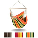 AMAZONAS - XXL Hängesessel Brasil Gigante | Hängesessel ohne Gestell mit großer Sitzfläche, handgefertigt in Brasilien | Belastbar bis 200 kg; Sitzfläche 2m x 1,4m; Stablänge 1,4m | Farbe: Esmeralda