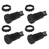 eMagTech 10 Stück 5 X 20 Mm Panel-Sicherungshalter Installationsschraube Sicherungshalterrohr 10 A 250 V Installationsloch 12 Mm für die Panel-Installation Elektrische Geräte Motorrad