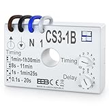 ELEKTROBOCK CS3-1B Zeitrelais, Nachlaufrelais 230 V, Für Lüfter & Beleuchtung, Unterputz-Einbau mit Kabelverbindungen