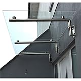 MonsterShop Glasvordach Vordächer Vordach Haustürüberdachung Canopy aus Glas 120 x 80cm