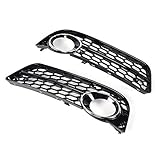 nebelscheinwerfer gitter, nebelscheinwerfer gitter, Nebelscheinwerfer Gitter, 2 Stück Vordere Stoßstange Nebelscheinwerfergitter Lampengitter Abdeckung Rechts & Links Set Ersatz für 2008 20