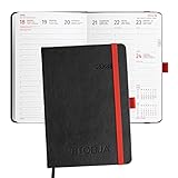 Kalender 2023 Buchkalender A5 1 Woche 2 Seiten - Taschenkalender 2023 als Planer | Hardcover Terminkalender 2023 | Buchkalender 2023 DIN A5