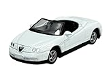 Welly Modell Auto Kompatibel mit Alfa Romeo Spider Weiss ca 1/60-1/64 1:60 Neu Modell Auto 7cm