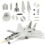 SEBUNAS F-14 Tomcat Kampfjet, Maßstab 1:72, Schnellbau-Modellbausatz, Kunststoff, Militär-F14-Spielzeugflugzeug, Montageflugzeugmodell mit Ständer (36 Teile)