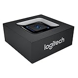 Logitech Kabelloser Bluetooth Audio-Empfänger, Multipoint Bluetooth, 3.5 mm & Cinch-Eingang, Pairing-Taste, 15 m Reichweite, EU Stecker, PC/Mac/Tablet/Handy/AV-Receiver/Stereoanlage - Schwarz