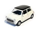 Toi-Toys MINI Cooper 1300 Modellauto 10,5cm mit Rückzugmotor aus Metall Modell Auto Spielzeugauto 4-Varianten 13 (Weiss)