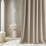 ROOM99 Vorhang mit Silberen Ösen Aura 140 x 230 cm Breite x Höhe Schiebegardinen Modern Curtain Wohnzimmer Schlafzimmer Beige, 1 Stück