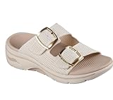 Skechers Damen-Sandalen mit zwei Bändern, Natürlich, 39 EU