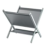 King Collection King Home p1671021 Zeitschriftensammler, Chrom, 41,5 x 39 x 39,5h