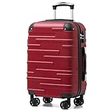 COOLIFE Hartschalen-Koffer Rollkoffer Reisekoffer Vergrößerbares Gepäck (Nur Großer Koffer Erweiterbar) ABS Material mit TSA-Schloss und 4 Rollen