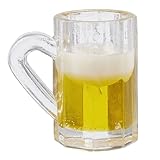 CREATIV DISCOUNT Miniatur-Bierglas, Größe ca. 1,5 cm, Beutel mit 2 Stück