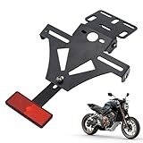 ANEELV Verstellbarer Motorrad Kennzeichenhalter, Universal Nummernschildhalter, für Meisten Gängigen Motorradmodellen（Ohne Licht）