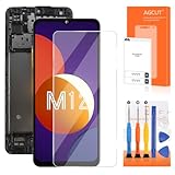 AGCUT Incell LCD Display für Samsung Galaxy M12 Bildschirmersatz für Samsung M12 SM-M127F/DSN 6,5 Zoll Bildschirm Ersatz LCD Screen Display Touchscreen Full Assembly mit Reparatur, Schwarz mit Rahmen