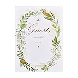 Kliplinc 1 St¨¹ck Floral White 38 Blatt G?stebuch Hochzeitsdeko Fotoalbum Fotoalbum Hochzeitsgeschenke Wei?