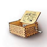 Melodiebox: Howl's Moving Castle (Das wandelnde Schloss) Holzspieluhr mit Handkurbel Spieluhr Musicbox Hand gekurbelt Neu