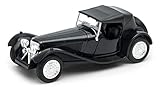 Jaguar 100 Cabrio Oldtimer Sammlermodell 10 cm schwarz mit geschlossenem Verdeck