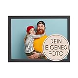 Wackadoo Bilderrahmen Holz mit eigenem Foto 13x18 (quer) cm schwarz - Poster mit Wunschmotiv - Personalisiertes Geschenk - Wunschmotiv - valentinstag geschenke für ihn sie