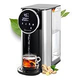 Sommertal HW400 Heißwasserspender Businessline, XXL Version mit abnehmbaren 4L Tank, instant heißes Wasser 45-100°C, Touchdisplay, Babynahrung, Wasserspender mit kompaktem Design