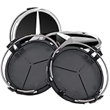 4 Stück Nabendeckel für Mercedes Benz 75mm - Radnabenkappen Felgendeckel Felgenkappen Nabenkappen ABS Wheel Caps Radnabenabdeckung, Schwarz