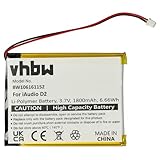 vhbw Akku kompatibel mit Cowon iAudio D2 16GB, D2 2GB, D2 4GB, D2 8GB MP3-Player Musik Player (1800mAh, 3,7V, Li-Polymer)