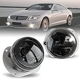 Nebelscheinwerfer satz für Mercedes Benz W164 W251 V251 R230 C209 C216 A209 S204 W204 W211, (C CLK E M R S SL Klasse) 2002-2014, nur passend für AMG Paket Stoßstange,1 Paar re und li, glas rauch