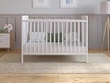 Love For Sleep Babybett Beistellbett 120x60 cm mit Matratze - Kinderbett Baby Bett Holz Weiß, Babybett Komplett Set - Kinderbett Babybett Mitwachsend Gitterbett