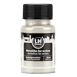 LM-Kreativ Metallika for Artists 50 ml - Weiß - Metallic Acrylfarbe/Bastelfarbe. Für kreative Projekte auf Holz, Leinwand, Keramik. Hochdeckend, lichtecht. Für Künstler und Bastler