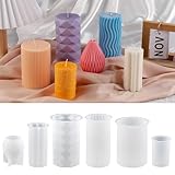 WIKIMO 6 Stück Silikonform Kerzen, 3D Kerzen Selber Machen Set-Gießen Formen, Kerzenformen Zum Gießen, DIY Kerzenform Silikon Runde