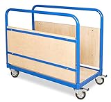 BRB Zweiwandwagen/Rungenwagen LxBxH 1000x500x865 mm, 4 Lenkrollen, Davon 2 mit Feststellbremse, Ladefläche LxB 945x445 mm, Tragkraft 250 kg