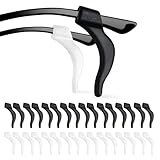 Quelcc 16 Paar Brillenhalter, Brille Antirutsch, Anti Rutsch Brille, Universal-Ohrbügel-Haken, Brillenbügel Überzug Ohr, Gummi Rutschstopp Brillenhalter für Brillen, Sonnenbrillen, Lesebrille