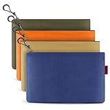YOOFAN 4PCS Werkzeugtaschen aus Segeltuch – Strapazierfähige Werkzeugtaschen mit Reißverschluss, Kleine Werkzeug-Organizer-Taschen,Gelb/Orange/Braun/Blau,30cm*19cm