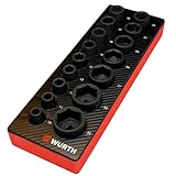 Würth 1/2 Zoll Kraft Steck Schlüssel Nuss Satz Sechskant 16 Teile 6-kant metrisch kurz in ORSY Schaumeinlage für Werkstattwagen 0965905214