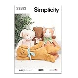 Simplicity Einheitsgröße Plüschtiere Schnittmuster S9583
