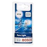 Bosch W5W Pure Light Fahrzeuglampen - 12 V 5 W W2,1x9,5d - 2 Stück