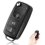 3 Tasten Schlüsselgehäuse, Ersatz Klappschlüssel Gehäuse für VW Golf Seat Schlüsselgehäuse, Ersatz Klapp Funkschlüssel Schlüssel Autoschlüssel, Ersatzgehäuse Kompatibel mit Polo Skoda Passat Tiguan
