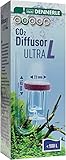 Dennerle CO2 Diffusor Ultra | für Süßwasser-Aquarien bis 400 Liter | aus Acrylglas - mit integriertem Blasenzähler | Membran aus Spezial Sintermaterial (Größe L - für Aquarien 400 Liter)