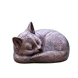 Generisch Bronze Katze | schlafend | eingerollt | 11x14x9cm | Tierfigur aus Bronze | handgefertigt