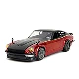 Jada Toys Fast and Furious Modellauto 1972 Datsun 240Z (rot) - Film-Auto aus Fast X mit Teilen zum Öffnen, Maßstab 1:24 (20cm), für Fans & Sammler ab 8 Jahre