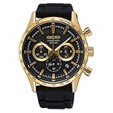 Seiko Herren Analog Quarz Uhr mit Silikon Armband SSB446P1