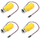 Dealikee 4 stücke TT Motor DC Getriebemotor Doppelwelle 200RPM DC 3-6V Getriebemotor für DIY Smart Auto Roboter