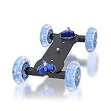 Kamera Dolly Skater, Professionelle Mini Desktop 10kg Lastschiene Roller Track Slider Auto Table Top Tragbare DSLR Kamerawagen Tabletop Triebwagen Kit Für Camcorder Video Blitzlicht Mikrofon