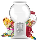 elasto PROMOTION FOR LIFE Kaugummiautomat Bonbonspender Süßigkeitenautomat Ca. 22cm mit Großer Befüllöffnung in Verschiedenen Knalligen Farben (Weiß)