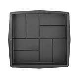 @tec Betonform Schalungsform Gießform Plastikformen für Beton, Pflastersteine, Terrassenplatten, Trittplatten, Bodenplatten und Gehwegplatten in Ziegeloptik/Kacheloptik für Garten 40x40x5 cm